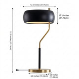 Oskar 22.5" Moody Metal LED Desk Lamp Black/Brass Gold – DIM