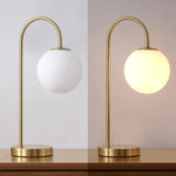 Arco 18.25" Iron/Glass Minimalist Mid Century Globe LED Table Lamp