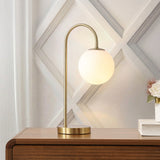 Arco 18.25" Iron/Glass Minimalist Mid Century Globe LED Table Lamp