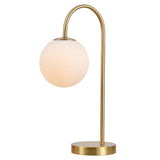 Arco 18.25" Iron/Glass Minimalist Mid Century Globe LED Table Lamp