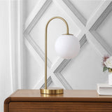 Arco 18.25" Iron/Glass Minimalist Mid Century Globe LED Table Lamp