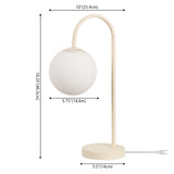Arco 18.25" Iron/Glass Minimalist Mid Century Globe LED Table Lamp