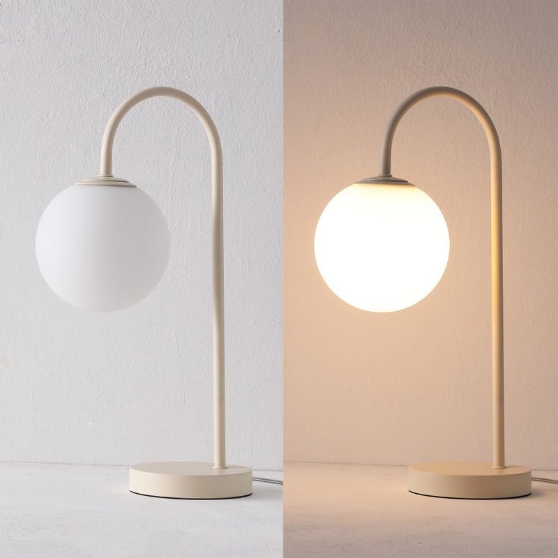 Arco 18.25" Iron/Glass Minimalist Mid Century Globe LED Table Lamp