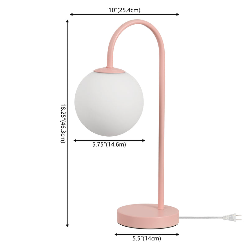 Arco 18.25" Iron/Glass Minimalist Mid Century Globe LED Table Lamp