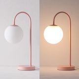Arco 18.25" Iron/Glass Minimalist Mid Century Globe LED Table Lamp