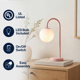 Arco 18.25" Iron/Glass Minimalist Mid Century Globe LED Table Lamp