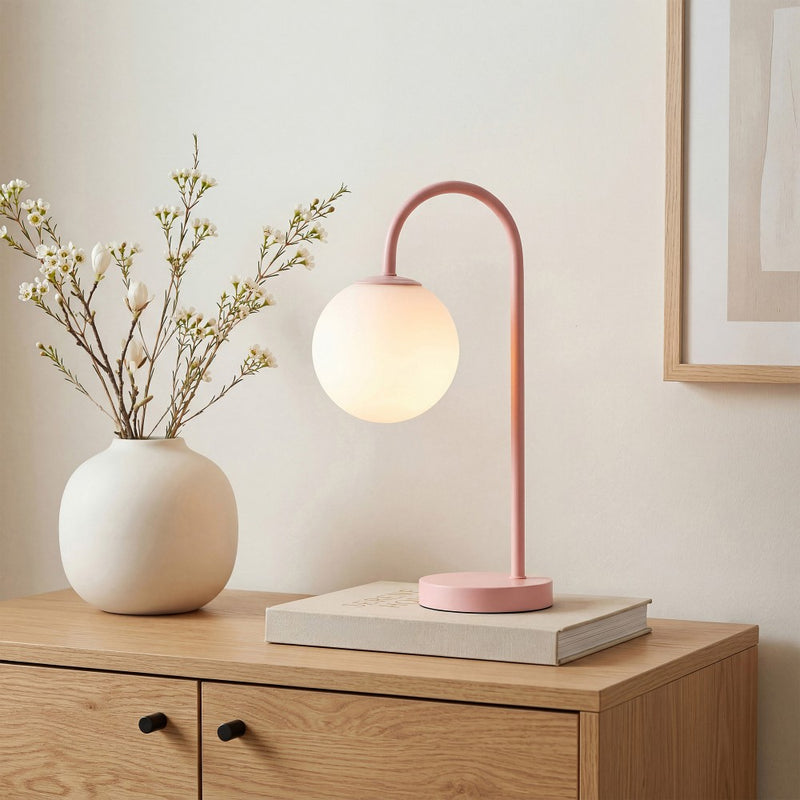 Arco 18.25" Iron/Glass Minimalist Mid Century Globe LED Table Lamp