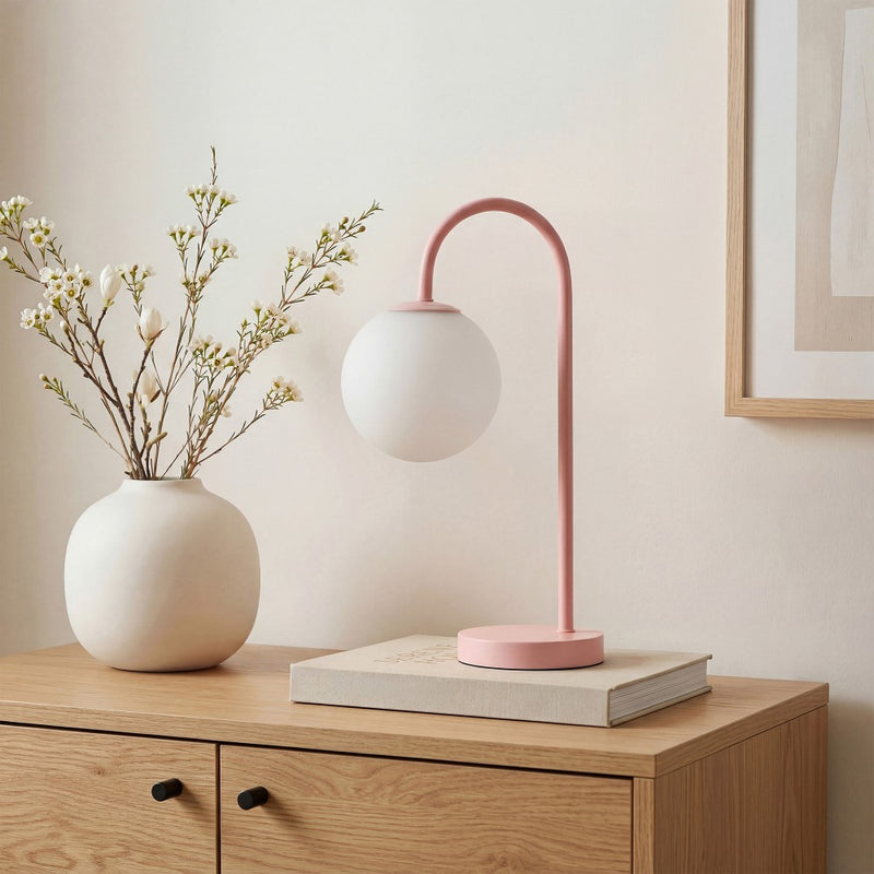 Arco 18.25" Iron/Glass Minimalist Mid Century Globe LED Table Lamp