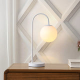 Arco 18.25" Iron/Glass Minimalist Mid Century Globe LED Table Lamp