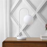 Arco 18.25" Iron/Glass Minimalist Mid Century Globe LED Table Lamp
