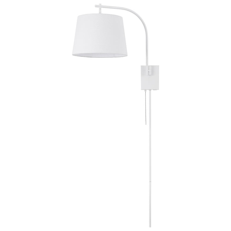 Gosling 22.5" Mid-Century Modern Plug-In or Hardwired Iron LED Gooseneck Swing Arm Wall Sconce with Pull-Chain and USB Charging Port