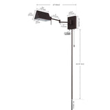 Arlo Farmhouse Industrial Single Swing Arm Plug-In or Hardwired Iron LED Wall Sconce with Pull-Chain - JONATHAN Y