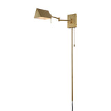 Arlo Farmhouse Industrial Single Swing Arm Plug-In or Hardwired Iron LED Wall Sconce with Pull-Chain - JONATHAN Y