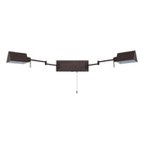 Arlo Farmhouse Industrial Single Swing Arm Plug-In or Hardwired Iron LED Wall Sconce with Pull-Chain