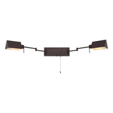 Arlo Farmhouse Industrial Single Swing Arm Plug-In or Hardwired Iron LED Wall Sconce with Pull-Chain