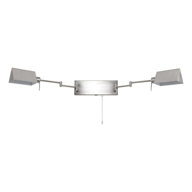 Arlo Farmhouse Industrial Single Swing Arm Plug-In or Hardwired Iron LED Wall Sconce with Pull-Chain