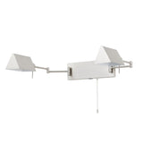 Arlo Farmhouse Industrial Single Swing Arm Plug-In or Hardwired Iron LED Wall Sconce with Pull-Chain