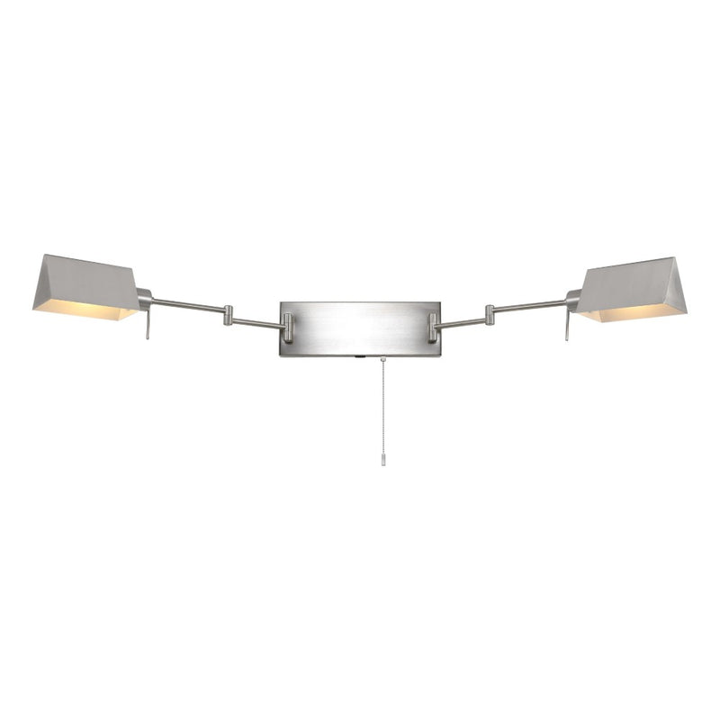 Arlo Farmhouse Industrial Single Swing Arm Plug-In or Hardwired Iron LED Wall Sconce with Pull-Chain