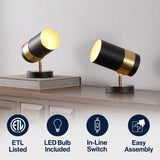Astra 9.25" Modern Industrial Iron Adjustable Indoor LED Floor Spotlight
