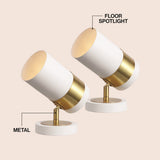 Astra 9.25" Modern Industrial Iron Adjustable Indoor LED Floor Spotlight
