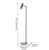 Brady 59.50" Metal LED Task Floor Lamp Copper/Black – DIM