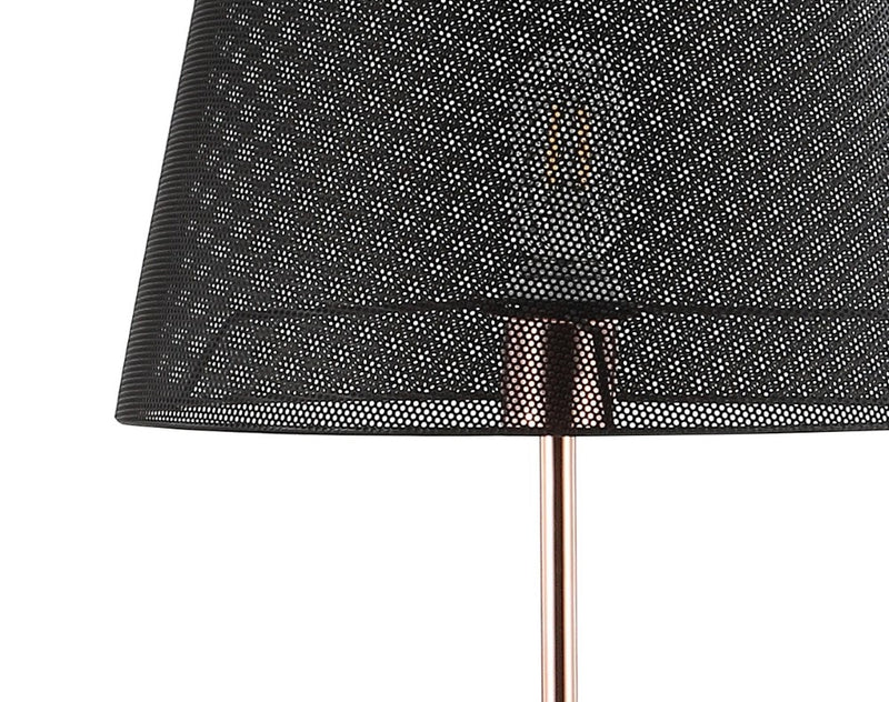 Heymann 57" Minimalist Metal/Marble LED Floor Lamp - JONATHAN Y