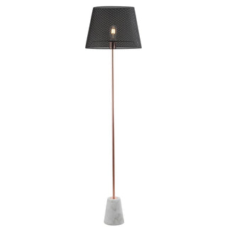 Heymann 57" Minimalist Metal/Marble LED Floor Lamp - JONATHAN Y