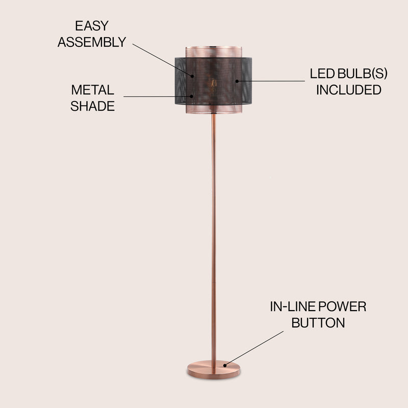 Tribeca 60.5" Metal LED Floor Lamp - JONATHAN Y