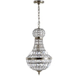 Regina Crystal/Metal Empire LED Pendant - JONATHAN Y
