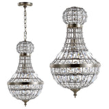 Regina Crystal/Metal Empire LED Pendant - JONATHAN Y