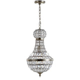 Regina Crystal/Metal Empire LED Pendant - JONATHAN Y