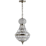Regina Crystal/Metal Empire LED Pendant - JONATHAN Y
