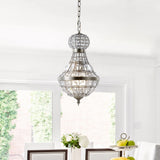 Regina Crystal/Metal Empire LED Pendant - JONATHAN Y