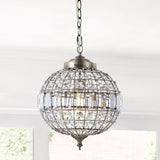 Georgina Crystal/Metal LED Pendant - JONATHAN Y
