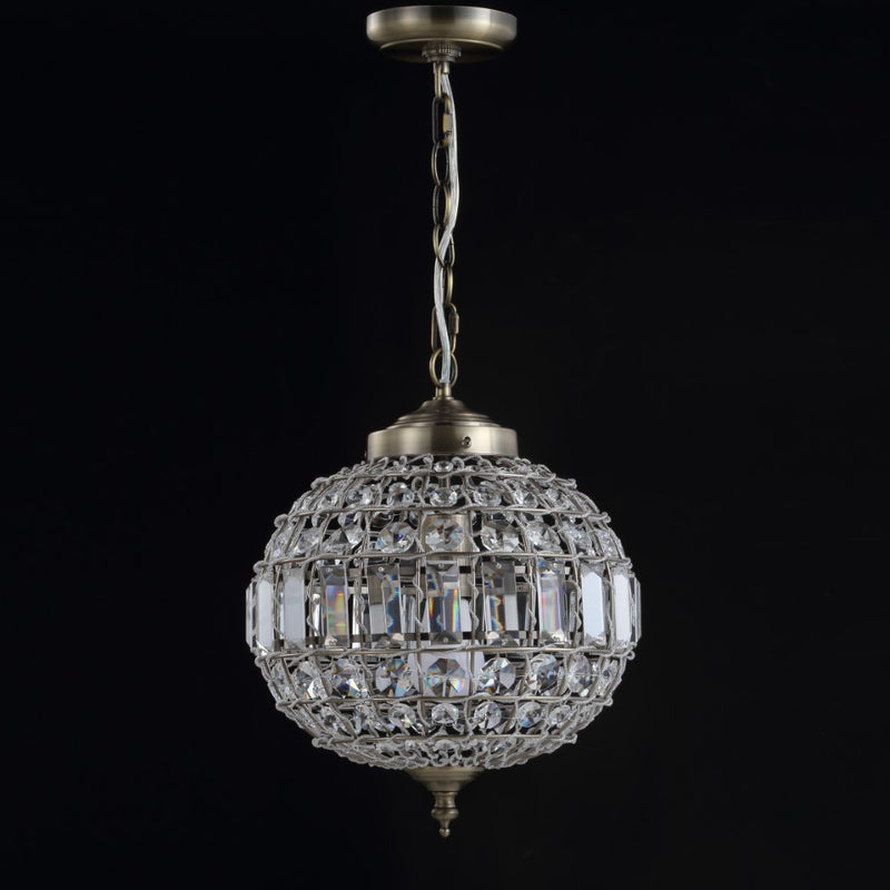 Georgina Crystal/Metal LED Pendant - JONATHAN Y