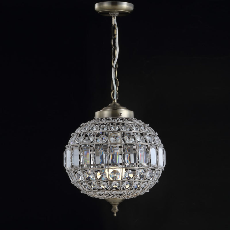 Georgina Crystal/Metal LED Pendant - JONATHAN Y