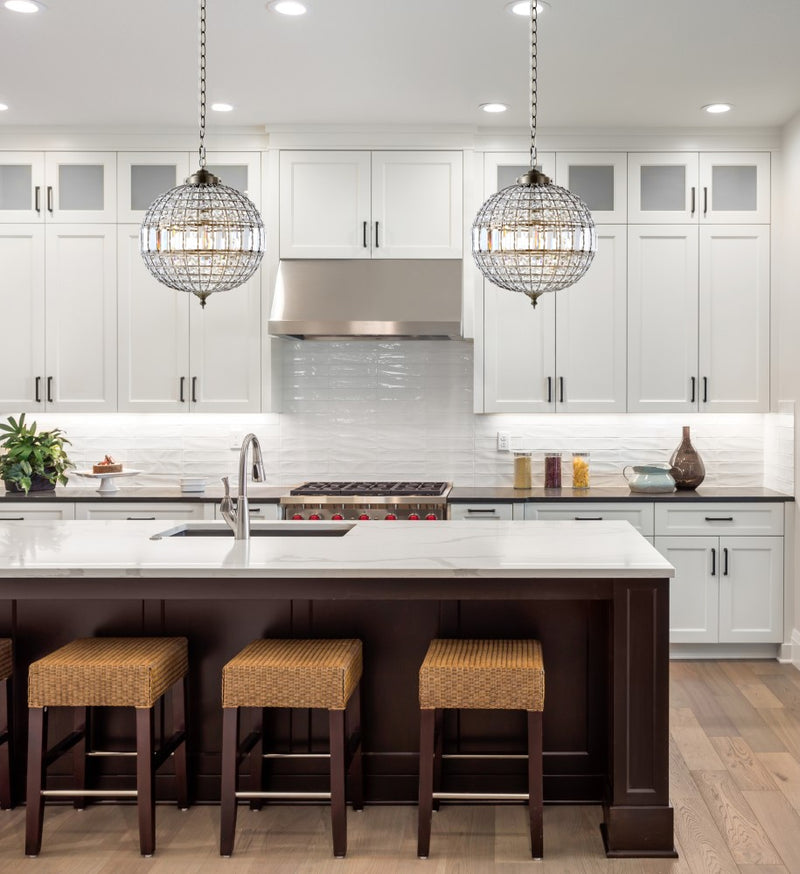 Georgina Crystal/Metal LED Pendant - JONATHAN Y