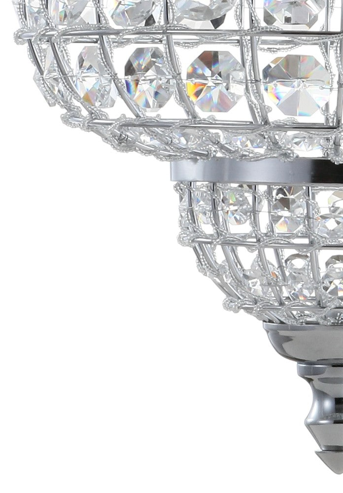 Juliette 12" Crystal/Metal LED Pendant Pendant - JONATHAN Y