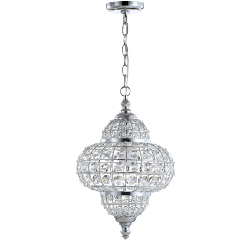 Juliette 12" Crystal/Metal LED Pendant Pendant - JONATHAN Y