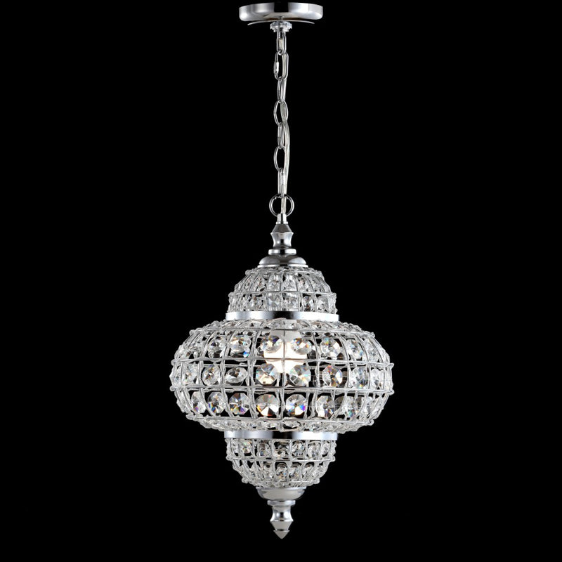 Juliette 12" Crystal/Metal LED Pendant Pendant - JONATHAN Y