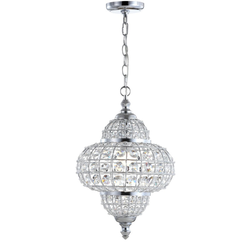 Juliette 12" Crystal/Metal LED Pendant Pendant - JONATHAN Y