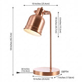Edgar 18" Metal LED Task Lamp Copper – DIM