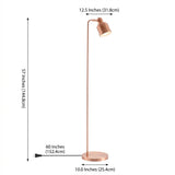 Brandon 57" Metal Task LED Floor Lamp Copper – DIM