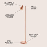 Brandon 57" Metal Task LED Floor Lamp - JONATHAN Y