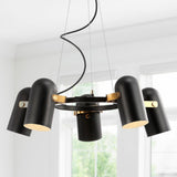 Eugenio Adjustable Metal LED Chandelier - JONATHAN Y