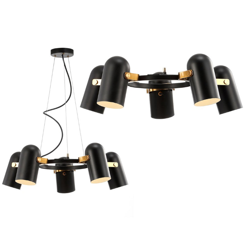 Eugenio Adjustable Metal LED Chandelier - JONATHAN Y