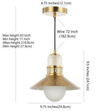 Colin Adjustable Iron/Glass Retro Hurricane LED Pendant - JONATHAN Y