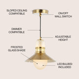 Colin Adjustable Iron/Glass Retro Hurricane LED Pendant
