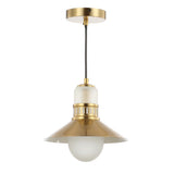 Colin Adjustable Iron/Glass Retro Hurricane LED Pendant - JONATHAN Y