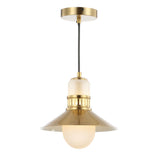 Colin Adjustable Iron/Glass Retro Hurricane LED Pendant - JONATHAN Y